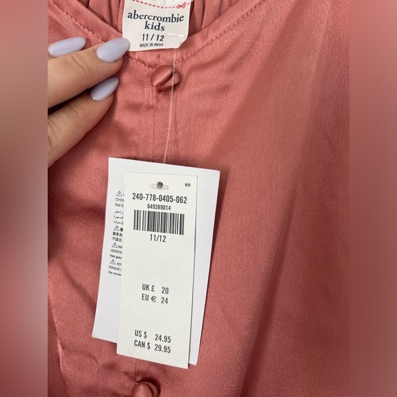 Abercrombie Kids Pink Satin Top - Picture 2 of 3